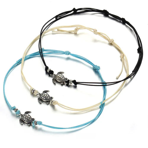 GEK03-03 3COLOR TURTLE ANKLET