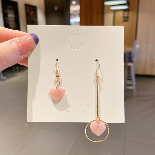 Asymmetric Love | Artificial Rhinestones Artificial Pearls Drop Earrings