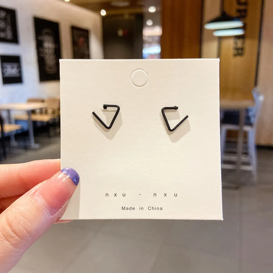 Black Triangle | 1 Pair Elegant Simple Style Streetwear Earrings