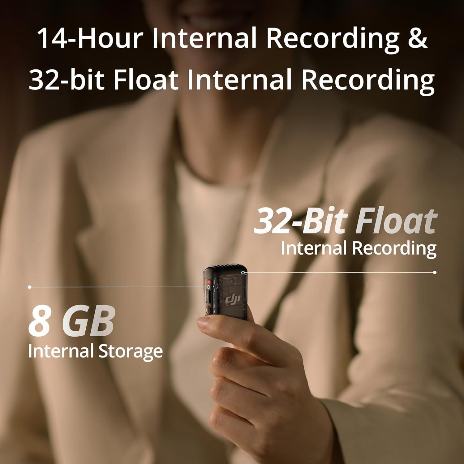 DJI Mic 2 (2 TX + 1 RX + Charging Case), Wireless Microphone, Intelligent Noise Cancelling, 32-bit Float Internal Recording, 250m (820 ft.)