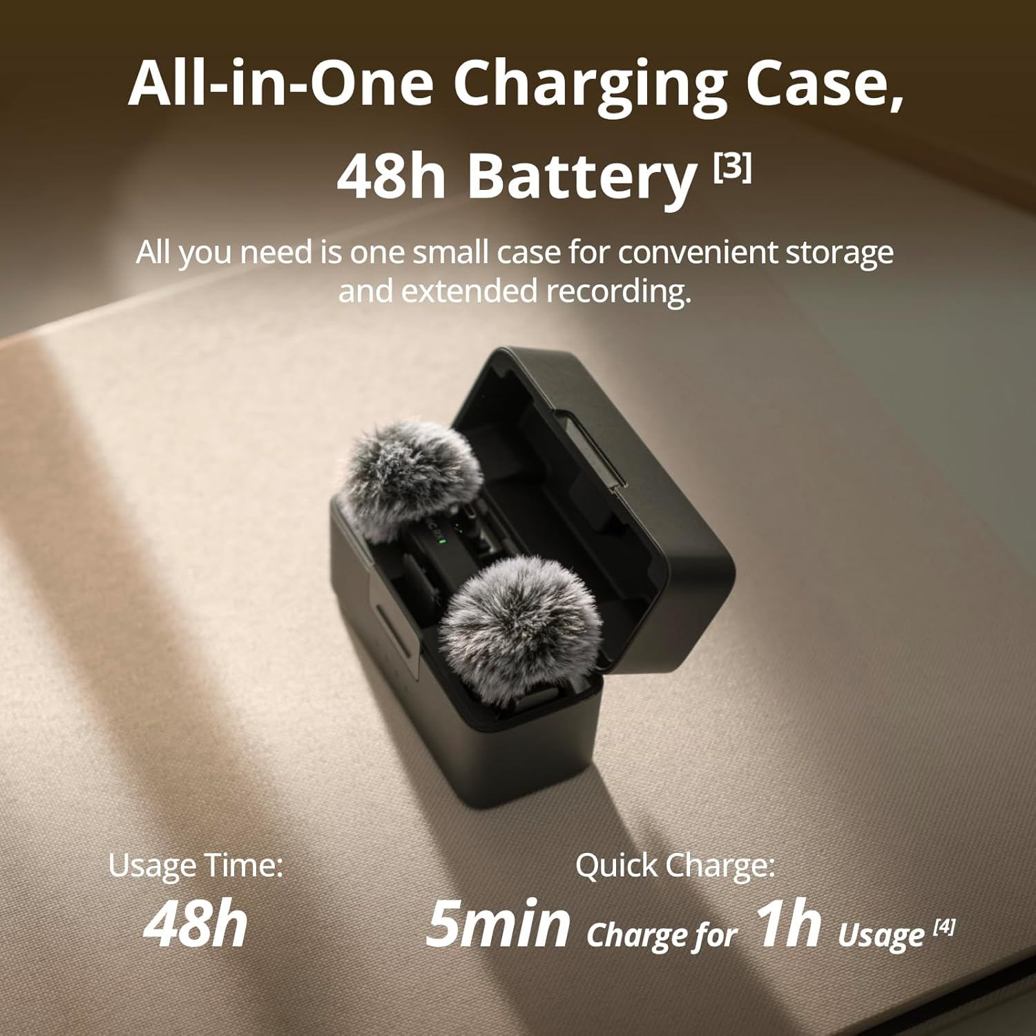 DJI Mic Mini (2TX+1RX+Charging Case), Ultralight, Detail-Rich Audio, 48h Use, Noise Cancelling, Automatic Limiting, Wireless Mic for Camera/iPhone/Android, Vlog, DJI Official Warranty Support