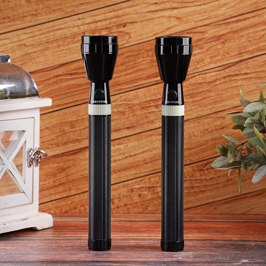 Krypton KNFL5025 Rechargeable LED Flashlight - High Power Flashlight Super Bright CREE LED Torch Light - Built-in 1900mAh Battery, USB Charging - Powerful Torch for Camping Hiking Trekking Outdoor