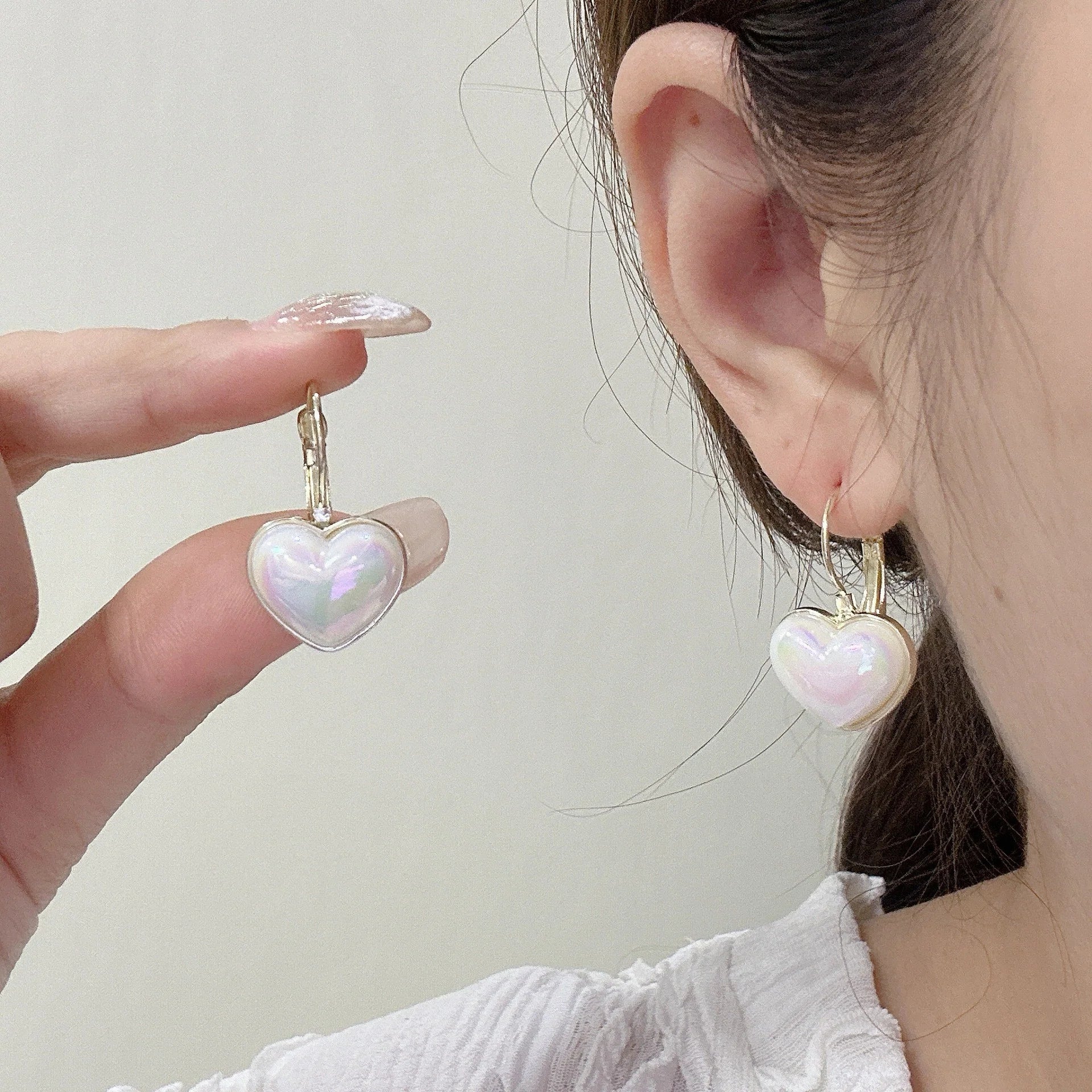 Mermaid love pearl earrings