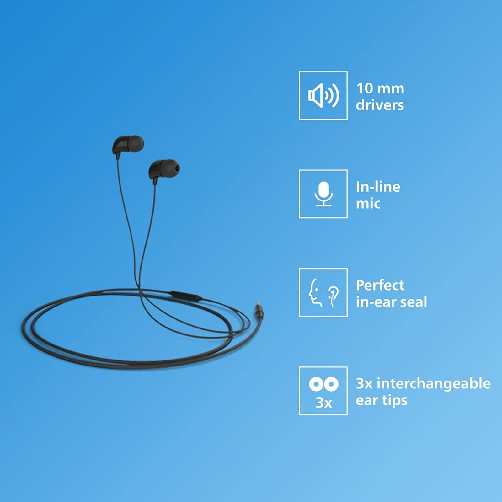 Philips Earphones TAE1126BK/94
