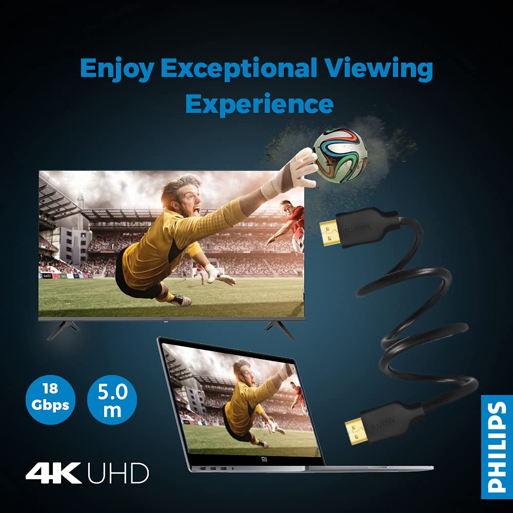 PHILIPS HDMI CABLE SWV5551/40 18GBPS 4K 5MTR
