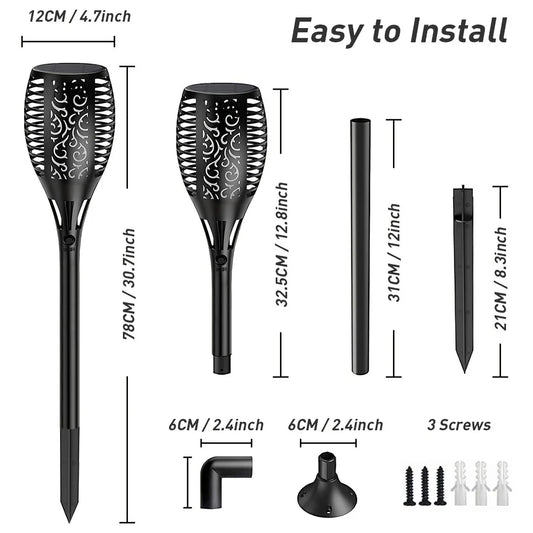Solar Flame Flickering Torch Light