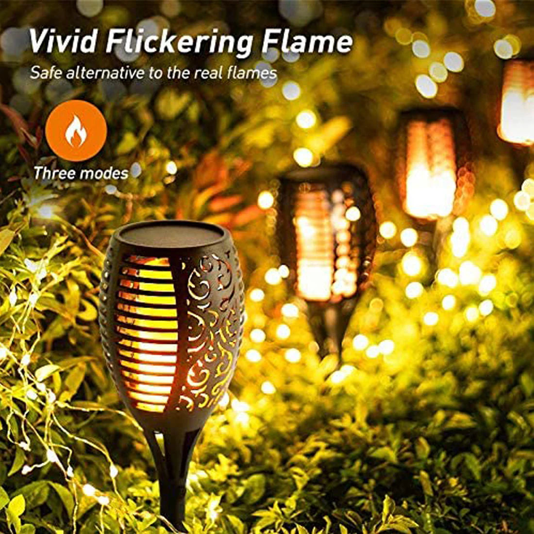 Solar Flame Flickering Torch Light