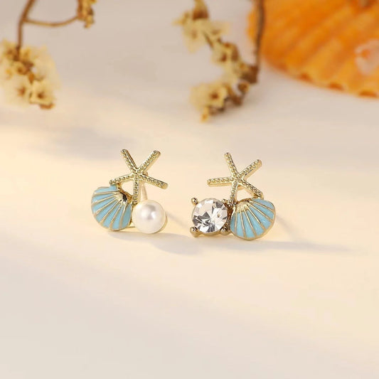 Starfish dream earrings - Blue