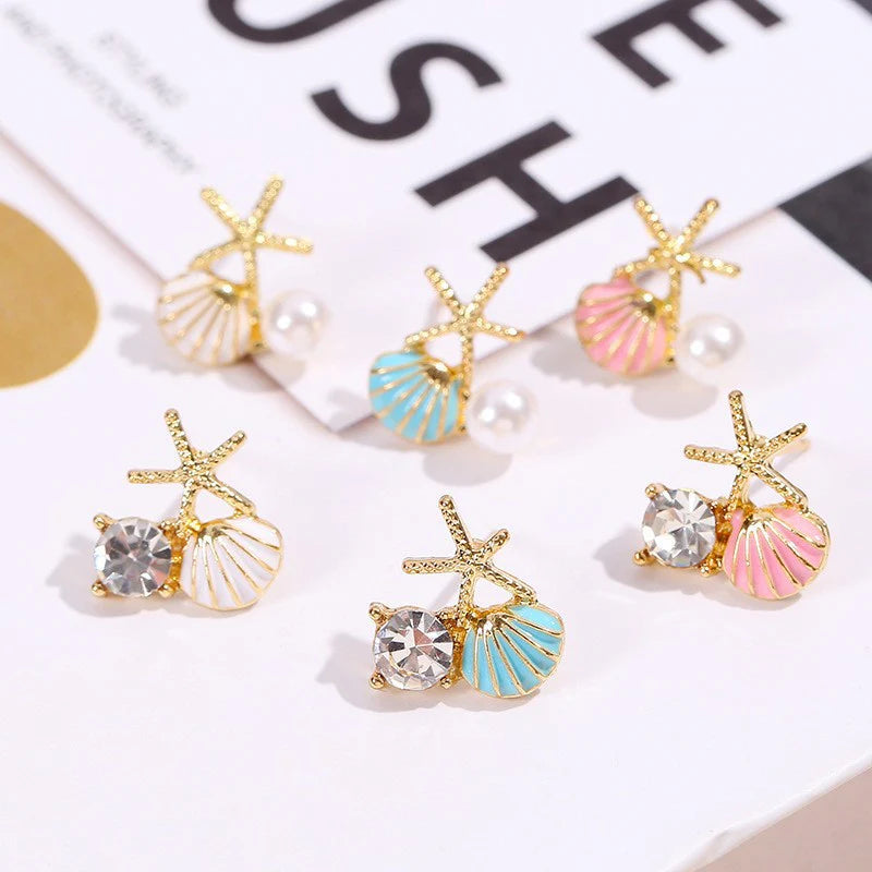 Starfish dream earrings - Blue