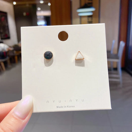 Symmetrical Ear Studs | 1 Pair Elegant Simple Style Streetwear Earrings