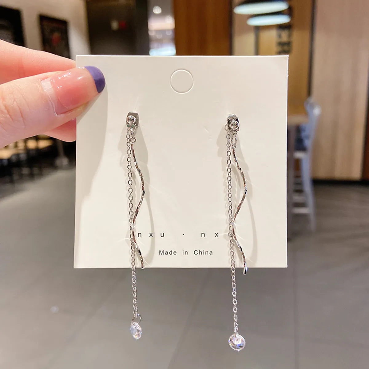 Wave Tassel | Artificial Pearls Drop Earrings