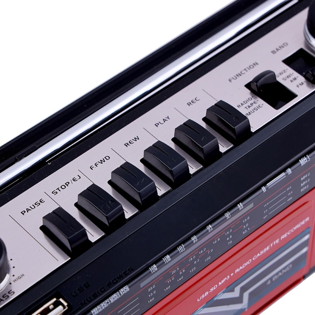 Geepas Radio Casset Recorder - Speakers with USB, SD Slots, MP3 & BT